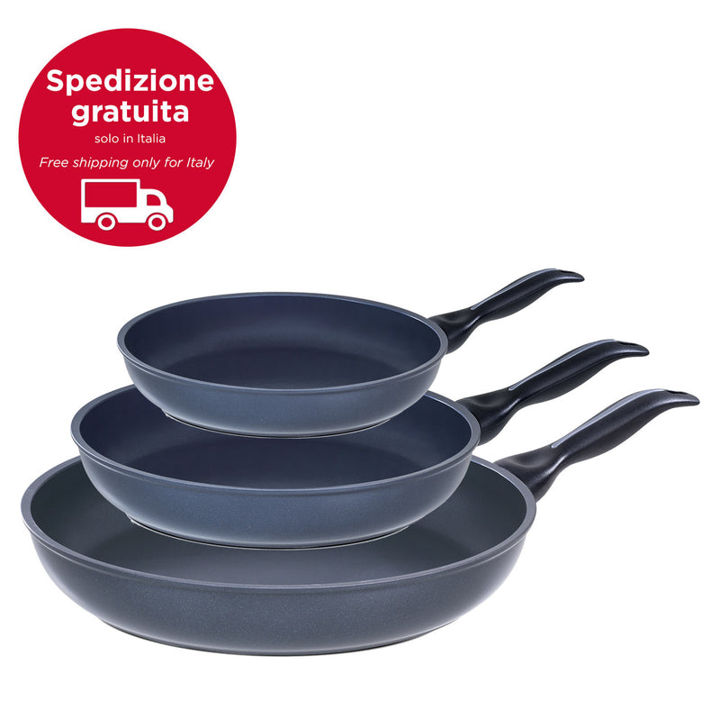 Tris ceramico antiaderente - set padelle 20/24/28