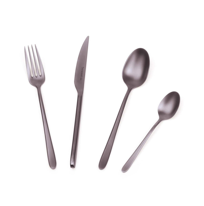 Malachite titanio satinato - set posate 24 pezzi