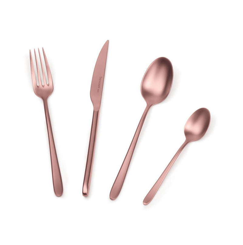 Malachite bronzo satinato - set posate 24 pezzi