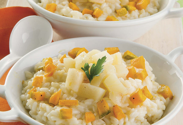 Risotto zucca, pere e pecorino