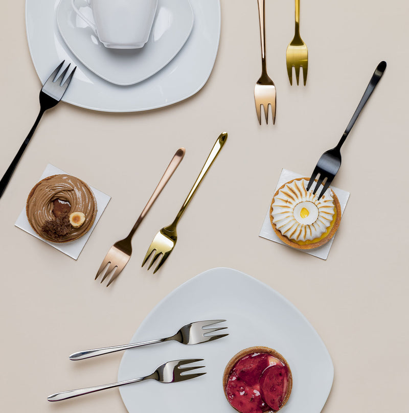 Malachite bronzo satinato - set 6 forchette dolce