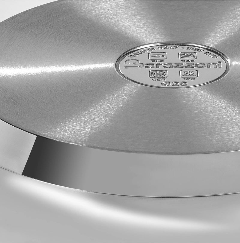 Set 4 pezzi acciaio inox - padellecm 20-24-28 + Wok