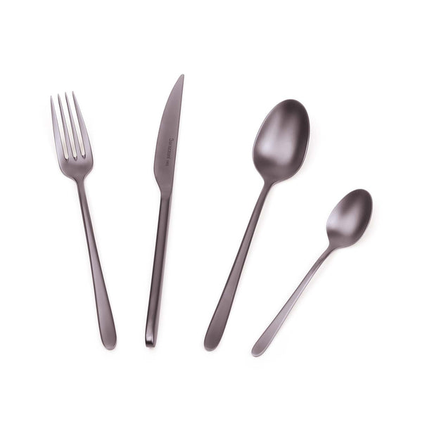 Malachite titanio satinato - set posate 24 pezzi