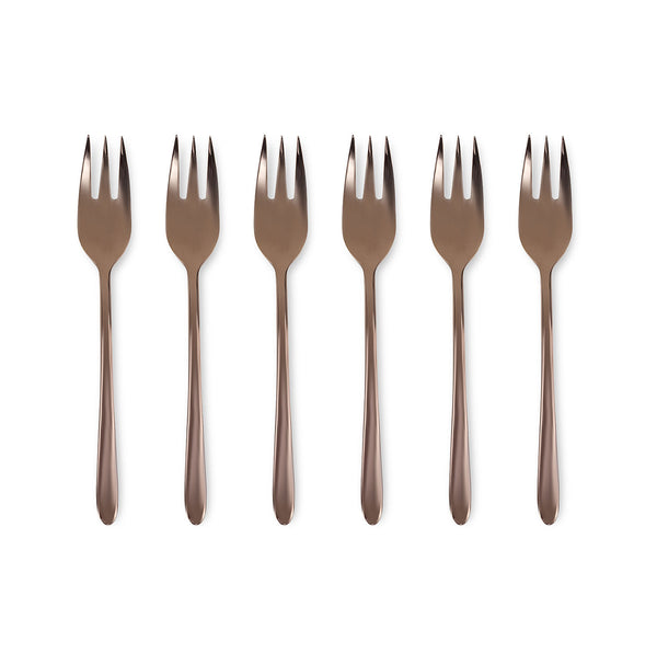 Malachite bronzo lucido- set 6 forchette dolce