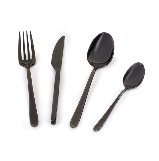 Malachite titanio lucido - set posate 24 pezzi