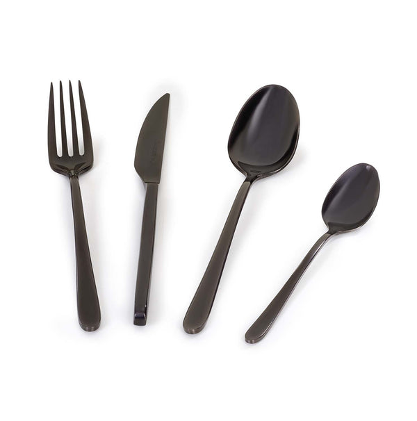 Malachite titanio lucido - set posate 24 pezzi