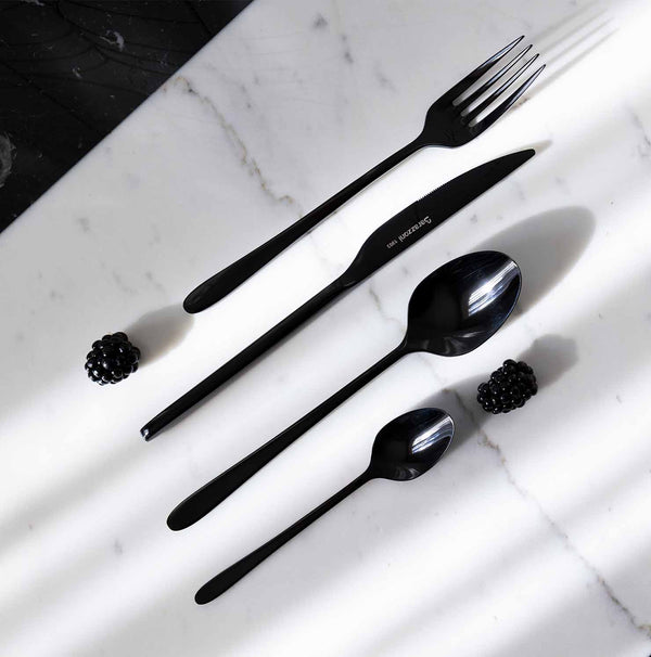 Malachite titanio lucido - set posate 24 pezzi