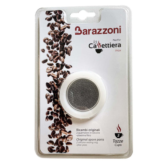 Guarnizione 2 pz + filtro caffettiera inox